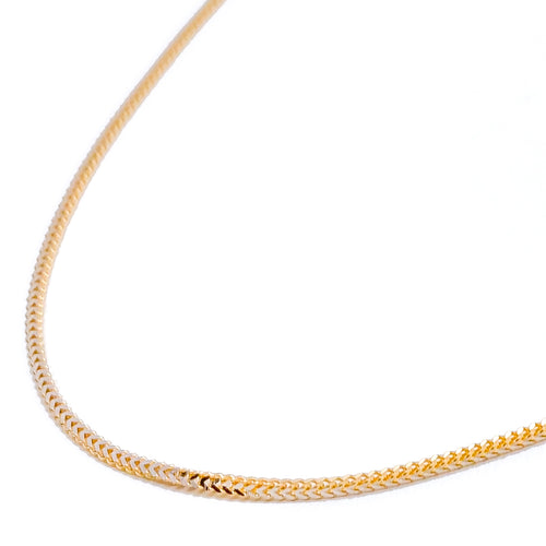 22k-gold-Attractive Dual Tone Slender Chain - 20"