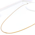 22k-gold-Attractive Dual Tone Slender Chain - 18"