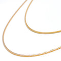 22k-gold-Attractive Dual Tone Slender Chain - 18"