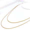 22k-gold-Attractive Dual Tone Slender Chain - 18"