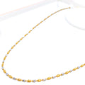 22k-gold-Evergreen Alternating Rice Bead Chain - 22"