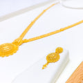 22k-gold-Royal Dome Flower Necklace Set