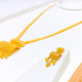 22k-gold-Festive Long Tassel Necklace Set