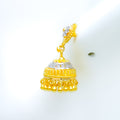 22k-gold-unique-two-tone-jhumki-earrings