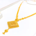 22k-gold-Exclusive Diamond Shaped Dotted Necklace Set