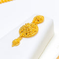 22k-gold-Delightful Beaded Floral Chand Set