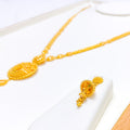 22k-gold-Distinct Floral Beaded Necklace Set