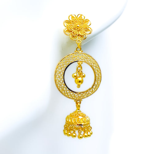 22k-gold-distinct-floral-halo-jhumki-earrings