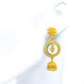 22k-gold-distinct-floral-halo-jhumki-earrings