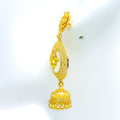 22k-gold-distinct-floral-halo-jhumki-earrings