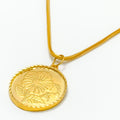 22k-Exclusive Flower Gold Coin Pendant