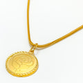 22k-gold-Extravagant Striped Coin Pendant