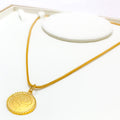 22k-gold-Extravagant Striped Coin Pendant