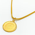 22k-gold-Extravagant Striped Coin Pendant