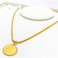 22k-gold-Extravagant Striped Coin Pendant