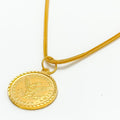 22k-gold-Graceful Petite Coin Pendant