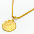 22k-gold-Graceful Petite Coin Pendant