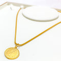 22k-gold-Graceful Petite Coin Pendant