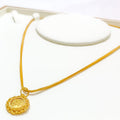 22k-gold-Heart Accented Stunning Coin Pendant