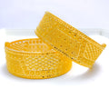 22k-gold-Regal Decorative Flower Adorned Bangles