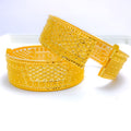 22k-gold-Regal Decorative Flower Adorned Bangles