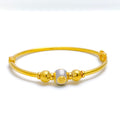 Refined Two-Tone Bangle Bracelet