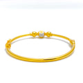 Refined Two-Tone Bangle Bracelet