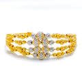 Extravagant Multi-Bead 22k Gold Bangle Bracelet