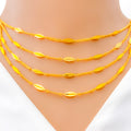 Elevated Four Lara Leaf Necklace Set