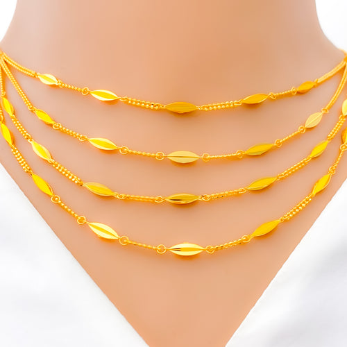 Elevated Four Lara Leaf Necklace Set