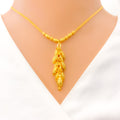 Elegant Orb Cluster 22k Gold Necklace Set