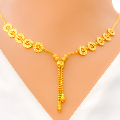 Contemporary Halo Accented Necklace Set