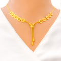 Contemporary Halo Accented Necklace Set