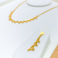 22k-gold-Trendy Interlinked Bead Necklace Set