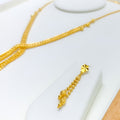 22k-gold-Unique Overlapping Dangling Necklace Set