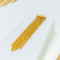 22k-gold-Fashionable V-Shaped Tapering Necklace Set