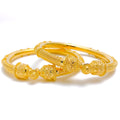 22k-gold-Intricate Traditional Pipe Bangles