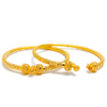 22k-gold-Glistening Fine Bead Pipe Bangles