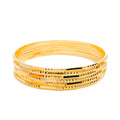 22k-gold-Trendy Sparkling Cutwork Bangles