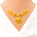 Traditional Flower Accented Necklace Set