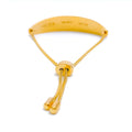 Adjustable Posh Cutout 22k Gold Bolo Bracelet