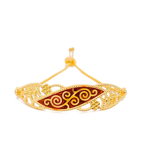 Vintage Refined Meenakari Bolo Bracelet