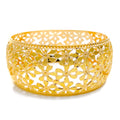 Elevated Floral Cutout Cuff Bangle