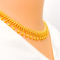 Shimmering Tassel 22k Gold Necklace Set