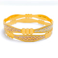 22k-gold-Distinct Decorative Stone Adorned Bangles