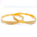 22k-gold-Distinct Decorative Stone Adorned Bangles