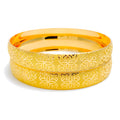 22k-gold-Luscious Reflective Flower Bangles