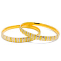 22k-gold-Radiant Alternating Striped Bangles