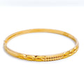 22k-gold-Dainty Upscale Leaf Adorned Bangles