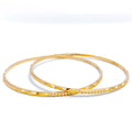 22k-gold-Dainty Upscale Leaf Adorned Bangles